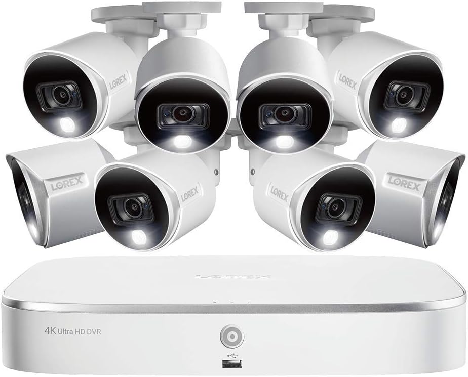 4K Wired DVR Security Camera System, 8 Channel, 8 Cameras M322085