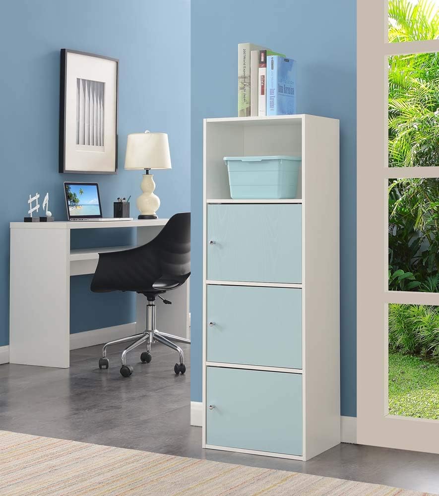 3 Door Cabinet, White/Sea Foam U940