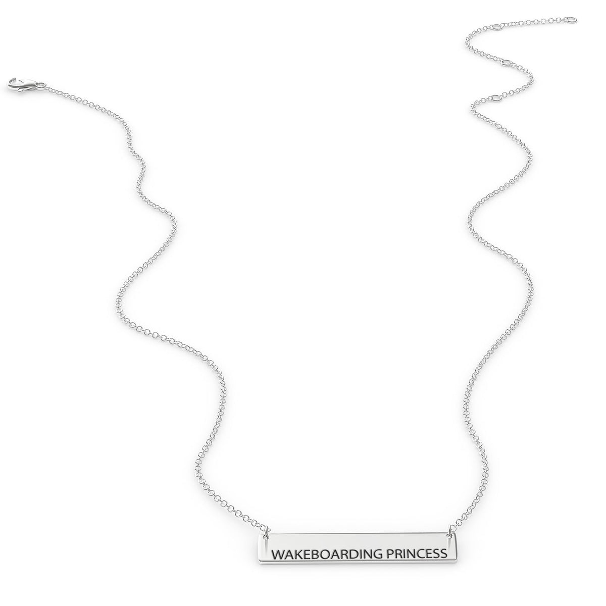 Sterling Silver Bar Pendant Necklace O567722