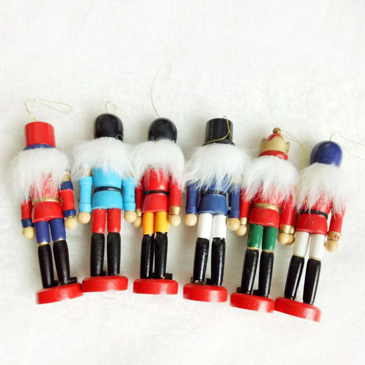 Wooden Nutcracker Puppet Doll Toys, 6 Pieces Q674570
