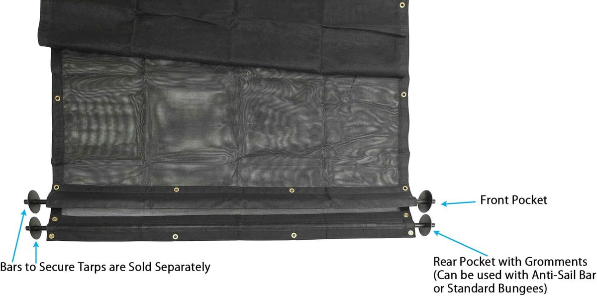 7' x 16' Vinyl Coated Mesh Dump Truck Tarps with 5 Inch 18oz Double Pocket X69661