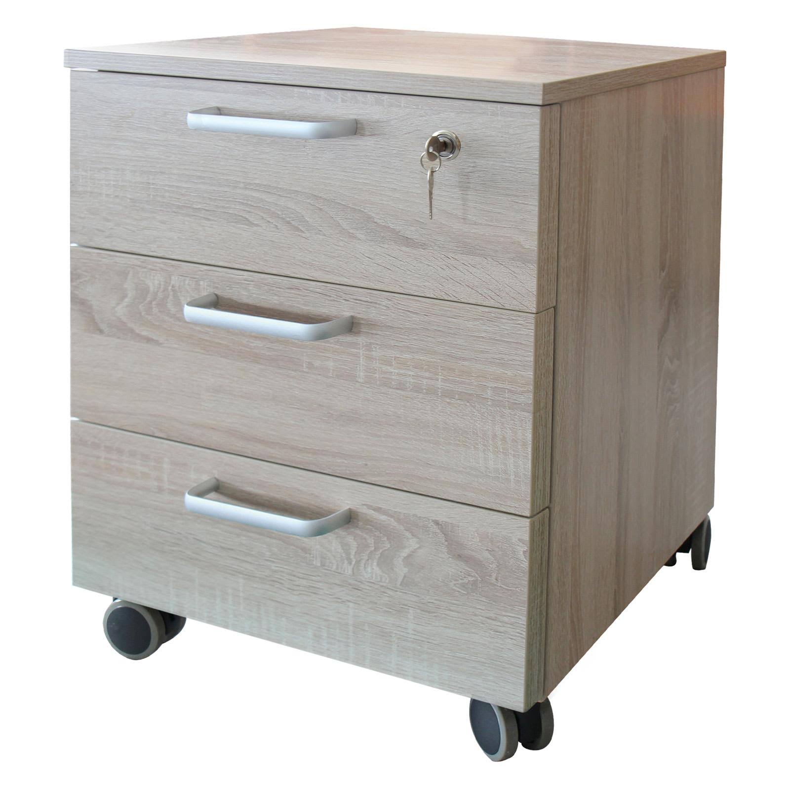 Three-Drawer Mobile File Cabinet with Lock M685864