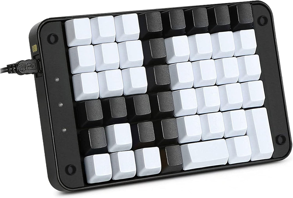 Single-Handed Programmable Mechanical Keyboard with Gateron Red Switch, 46 Programmable Keys, 8 Macro Keys, PBT Keycap W213314