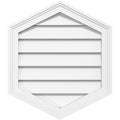 36x22W x 42x22H Vertical Peaked Surface Mount PVC Gable Vent 12/12 Pitch W54768