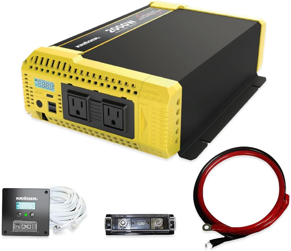 2000 Watt 12V Pure Sine Power Inverter Dual USB & AC Outlets K276306
