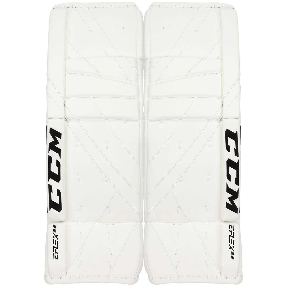White Senior Goalie Leg Pads Size 33+1in O917799