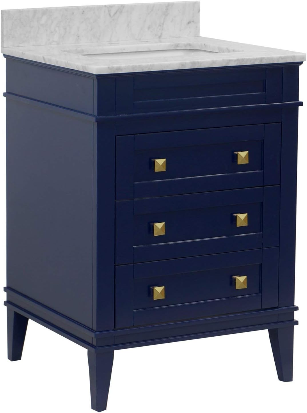 24-inch Bathroom Vanity with Carrara Marble Countertop and White Ceramic Sink A11459