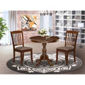 Antique 3-piece Dining Set with Slatted Chairs in Mahogany Z753