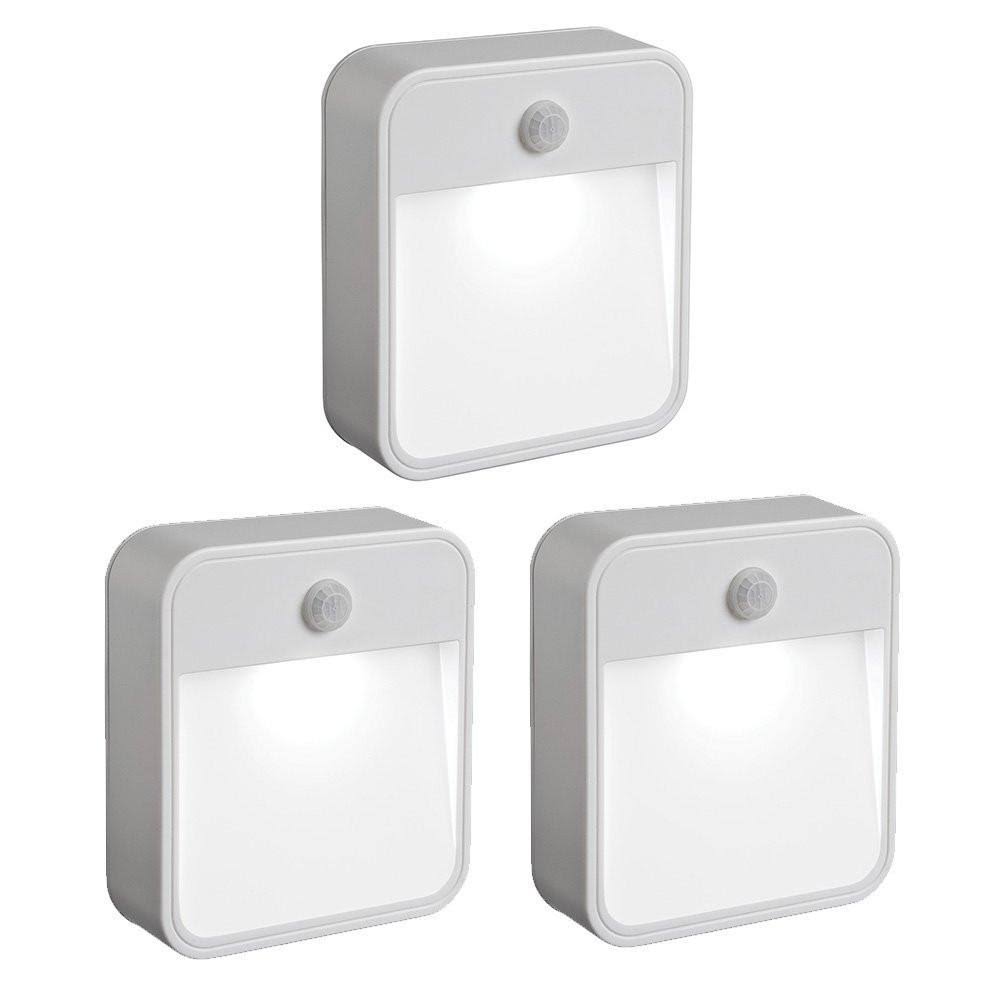 Wireless Battery-Powered Motion-Sensing LED Nightlight, 3-Pack K38256