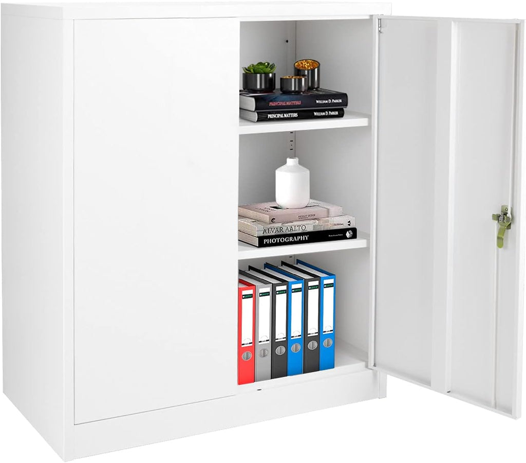 Black Metal Locking Steel Storage Cabinet with Shelves H1962