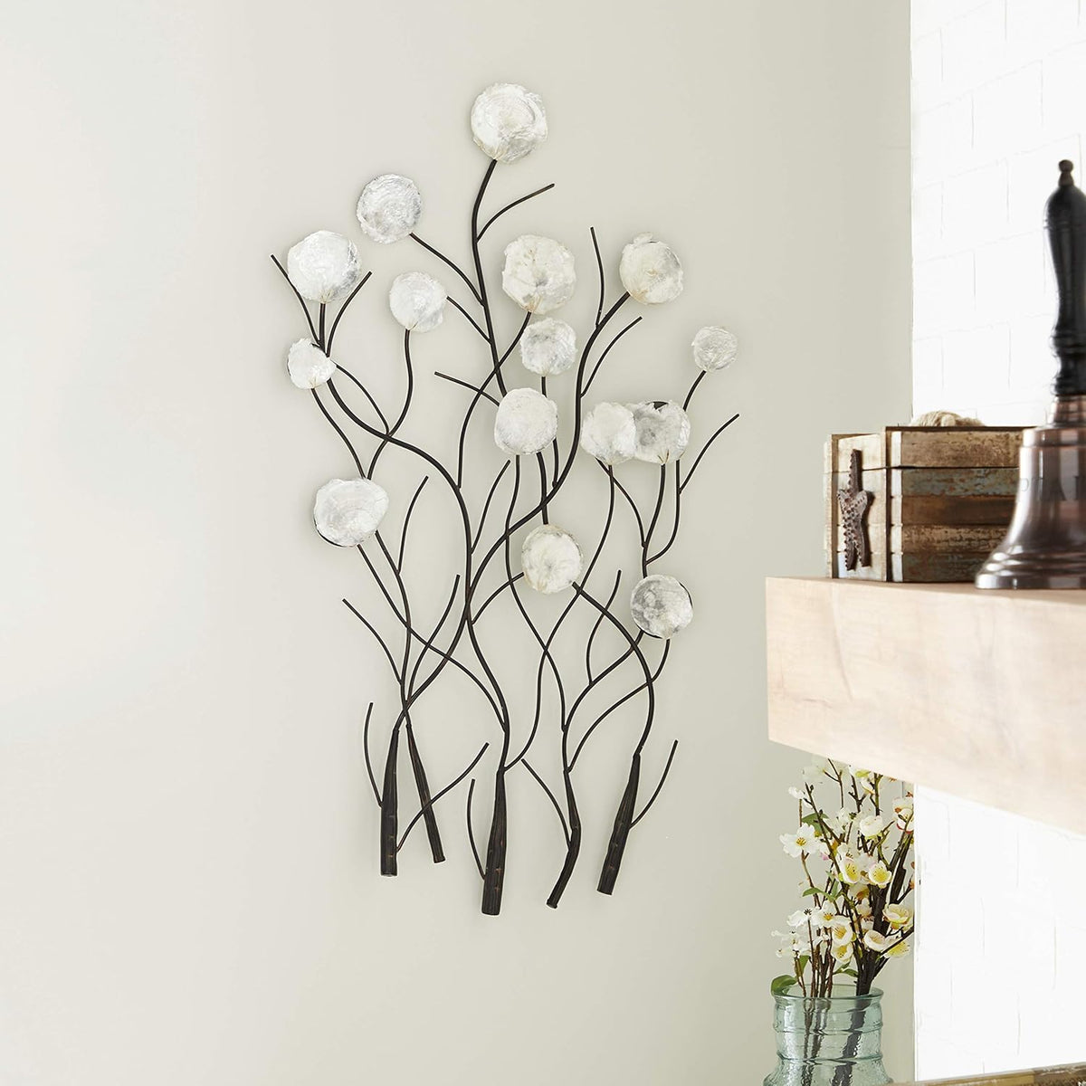 Metal Capiz Wall Decor O2235
