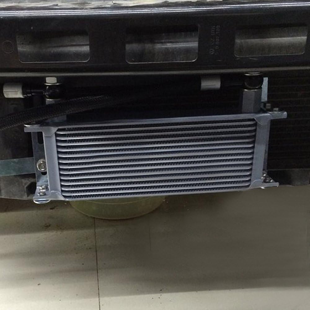 10 Row Aluminum Universal Engine Oil Cooler Kit with Oil Filter Relocation Kit J63089