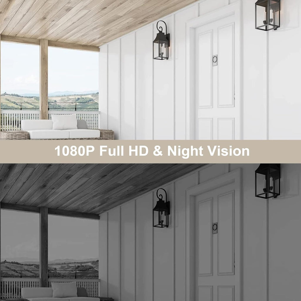 Wireless WiFi Video Doorbell Camera with Chime, 1080P HD, IP65 Waterproof, Pack of 2 R2823