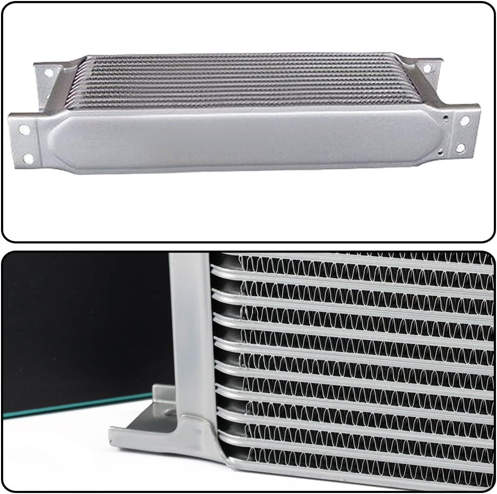 10 Row Aluminum Universal Engine Oil Cooler Kit with Oil Filter Relocation Kit J63089