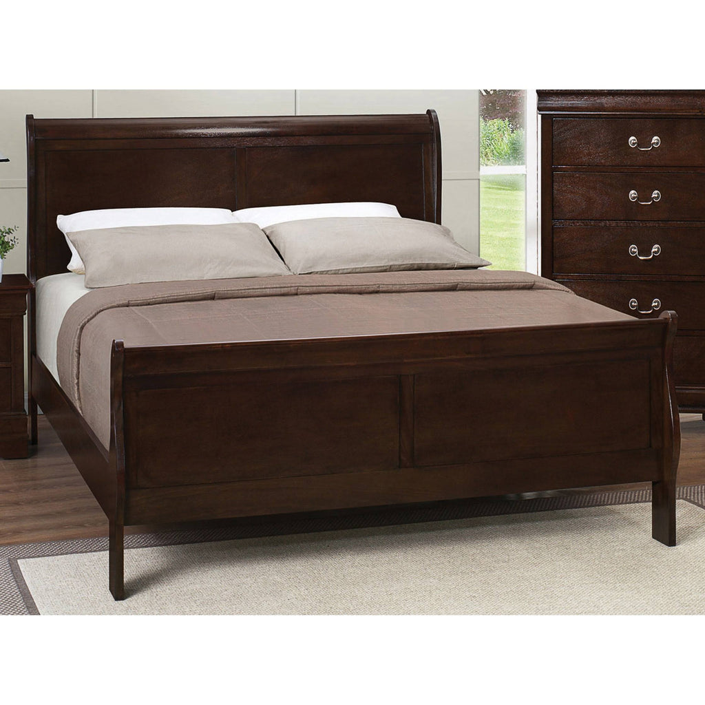 Twin Sleigh Bed Cappuccino T647