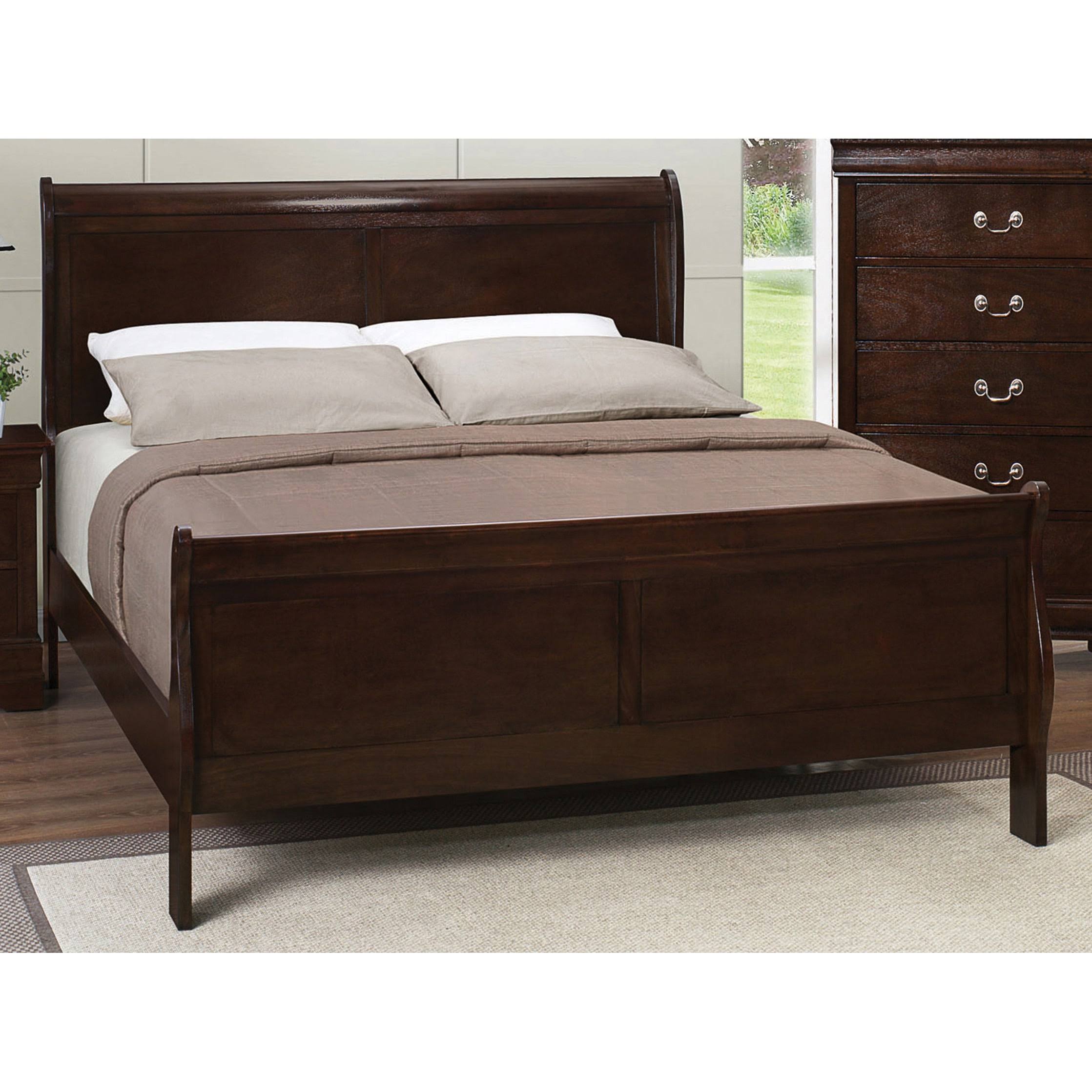 Twin Sleigh Bed Cappuccino T647