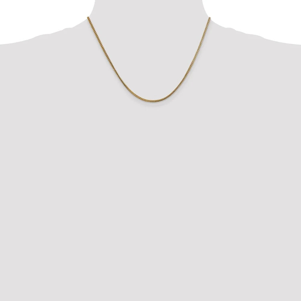14kt Yellow Gold 1.5mm Franco Chain 18 inch Lobster Clasp H898