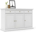 White 3 Door 3 Drawer Sideboard Cabinet V63332