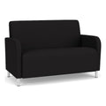 Black Fabric Lounge Reception Loveseat J520