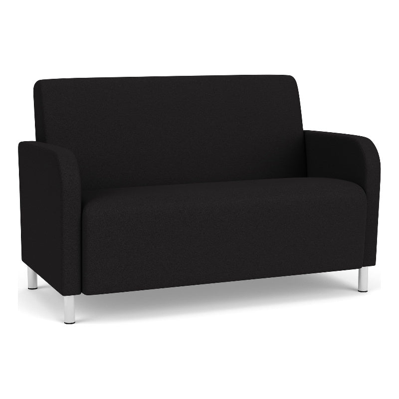 Black Fabric Lounge Reception Loveseat J520