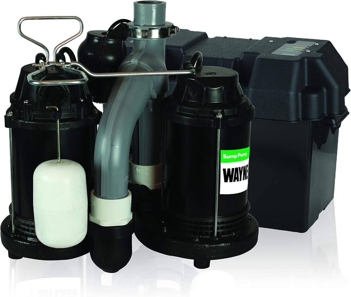 1/2 HP Sump Pump with Vertical Float Switch and 12 Volt Battery Back Up E61631