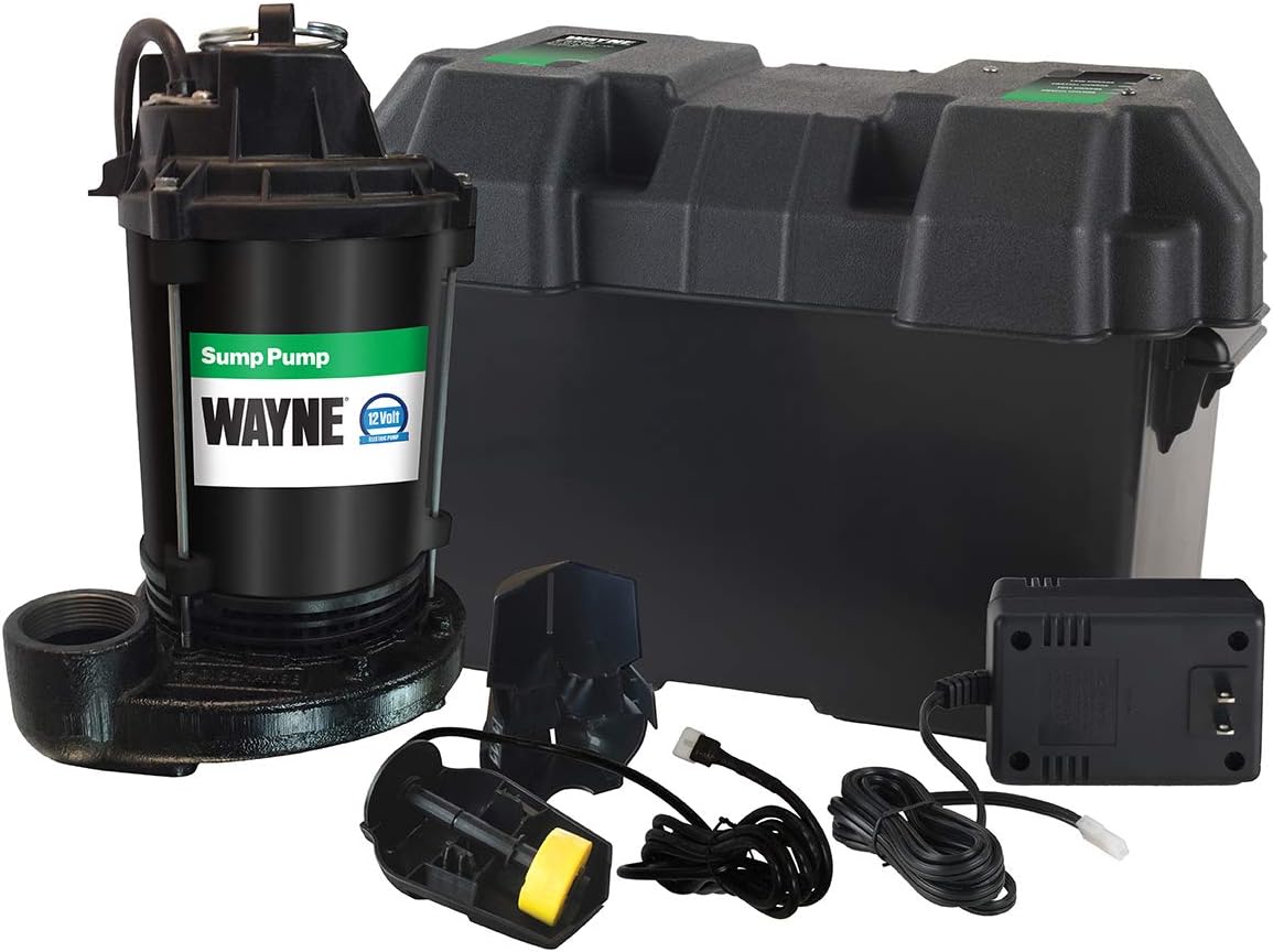 1/2 HP Sump Pump with Vertical Float Switch and 12 Volt Battery Back Up E61631