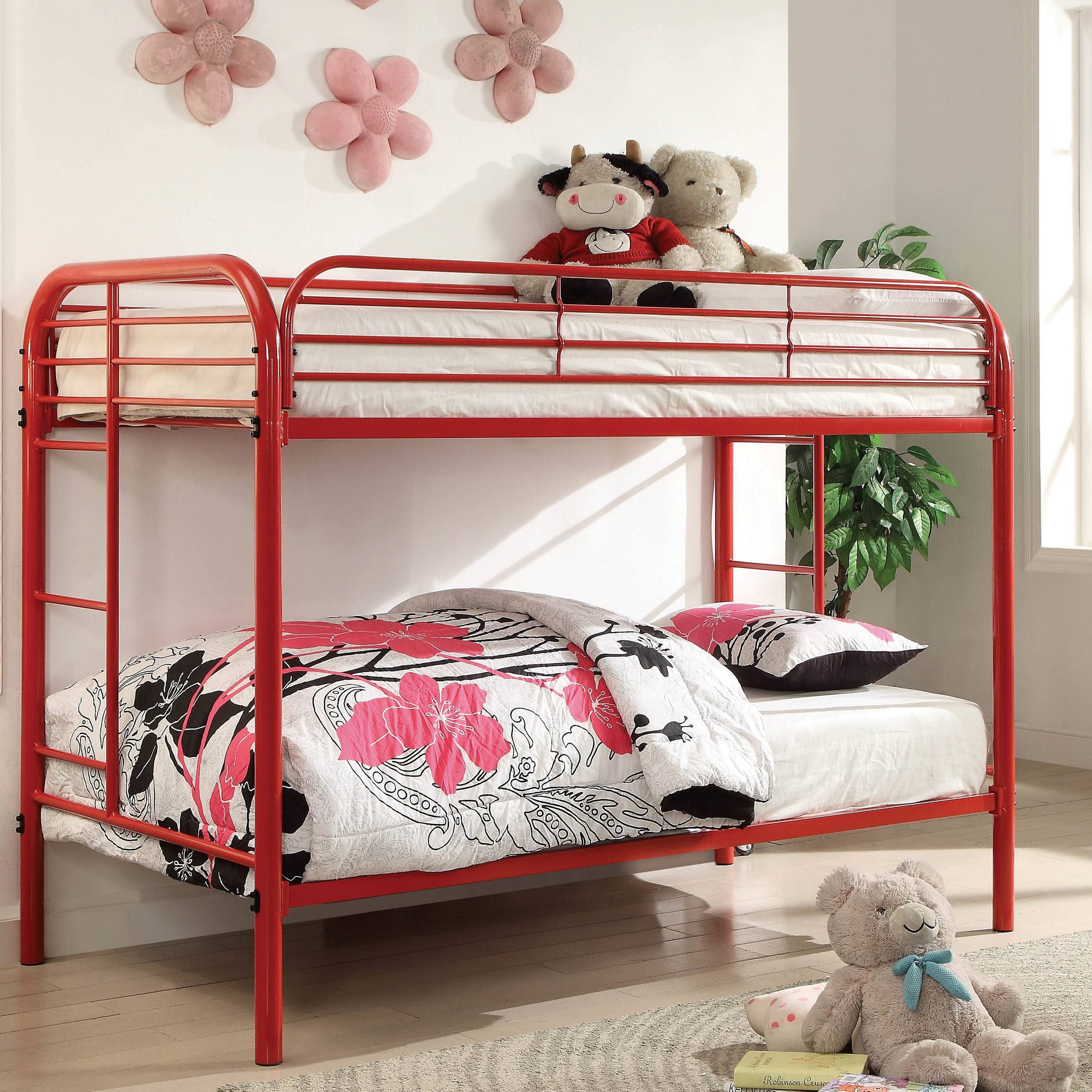 Silver Twin Metal Painted Bunk Bed P3617