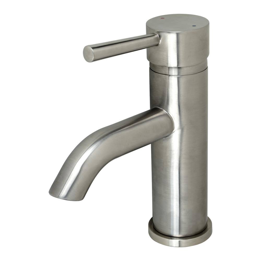 Single Hole Single-Handle Bathroom Faucet with Drain in Brushed Nickel A83863