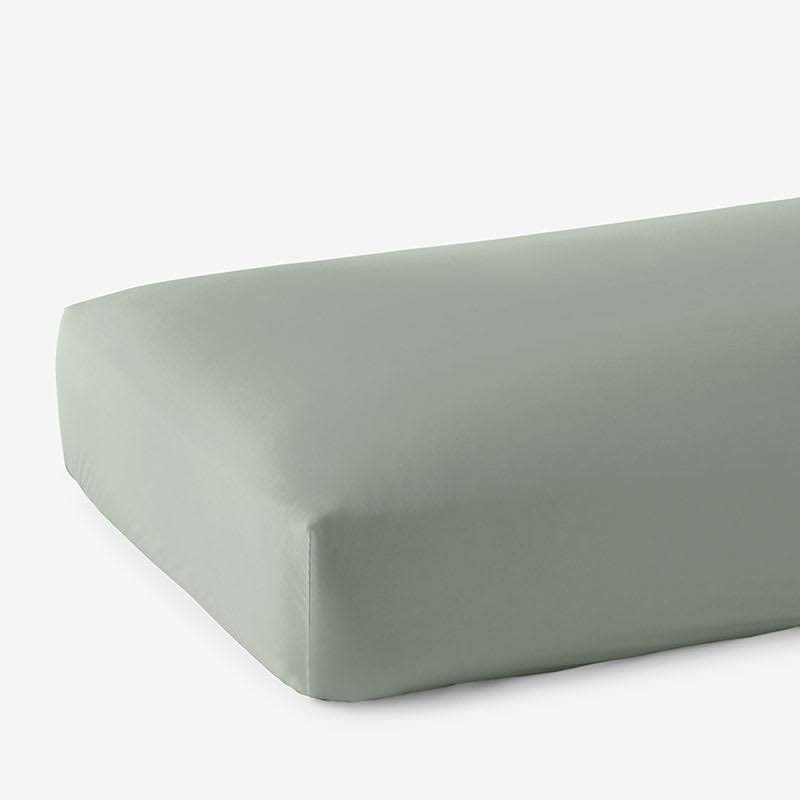 Full Cotton Bamboo Sateen Fitted Sheet in Green Q8689