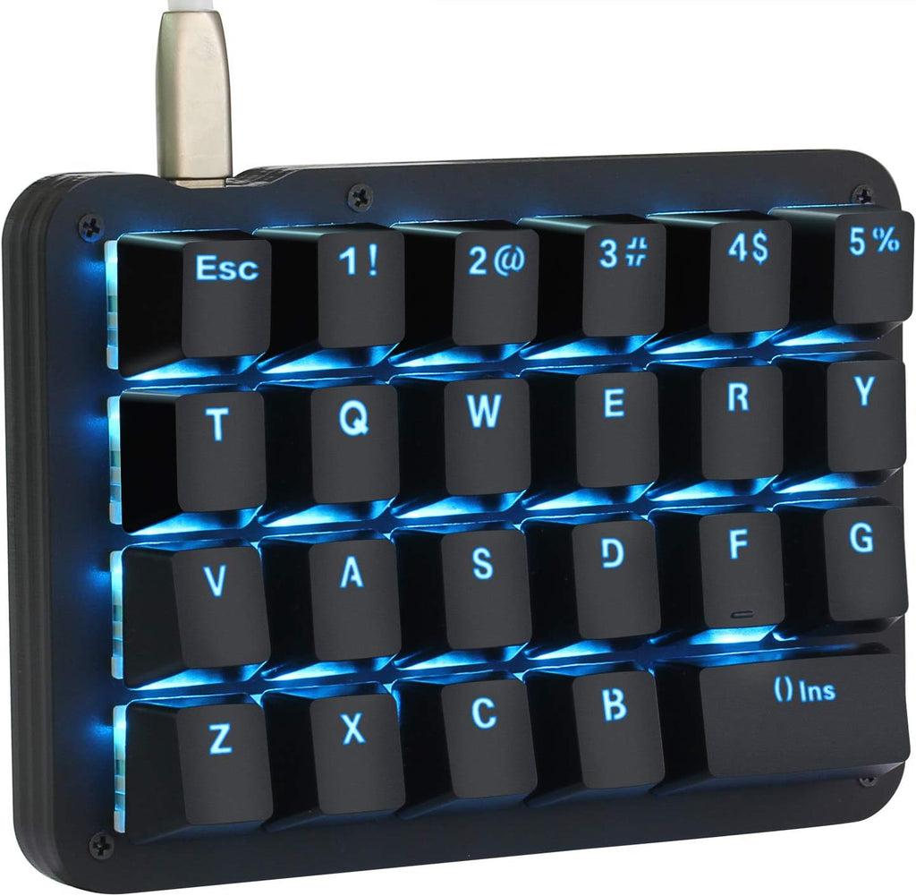 23 Key One-Handed Mechanical Keyboard with Blue Backlit P95045
