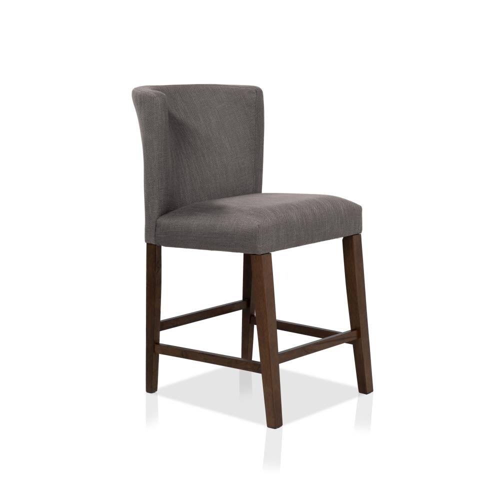 Walnut and Gray Counter Height Chairs (Set of 2) Z37828