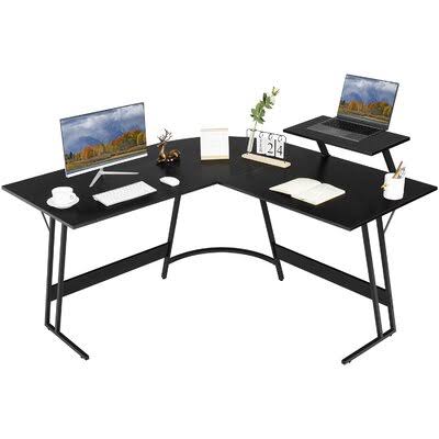 Black L-Shape Computer Desk A9811