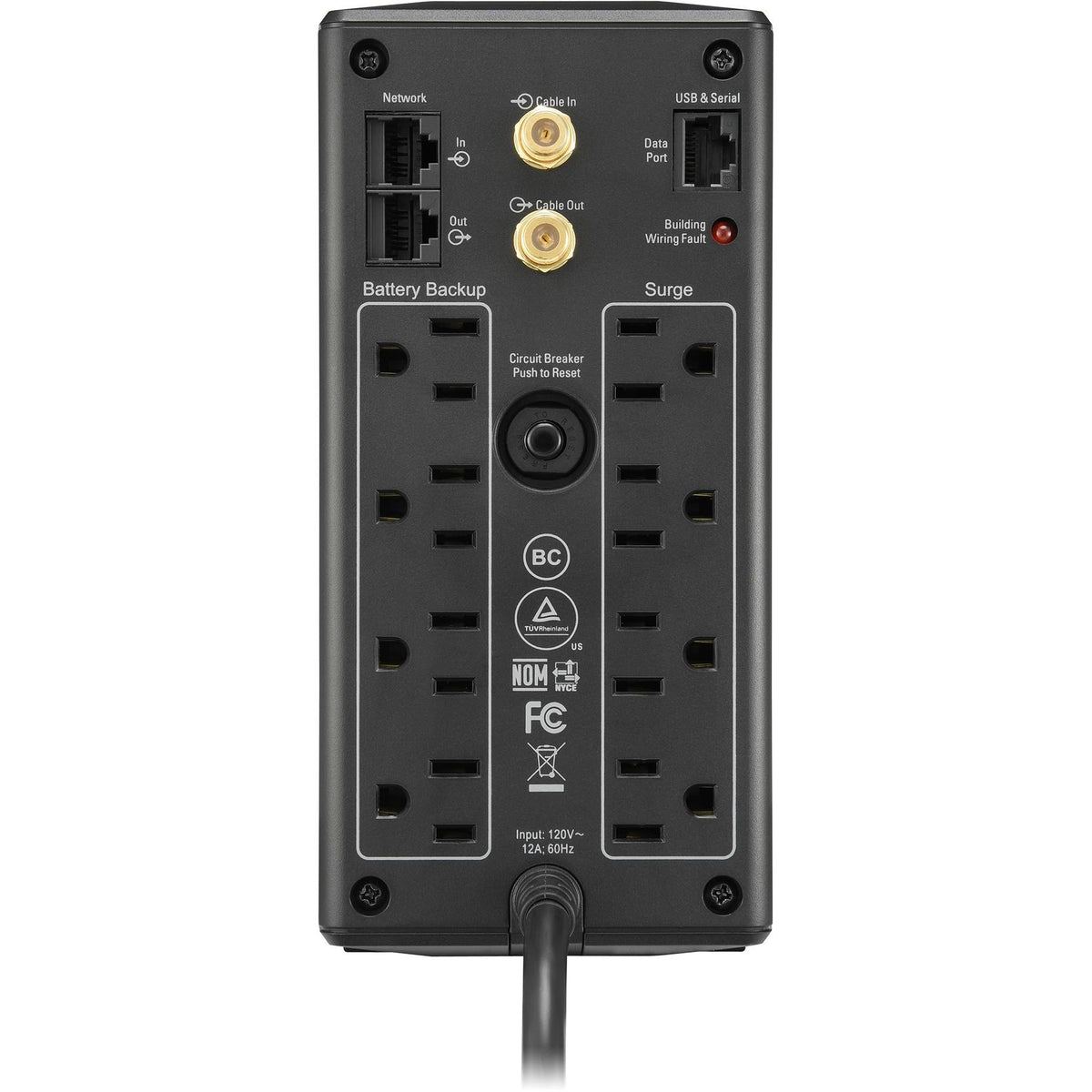 850VA Battery Back-Up System Black C18716