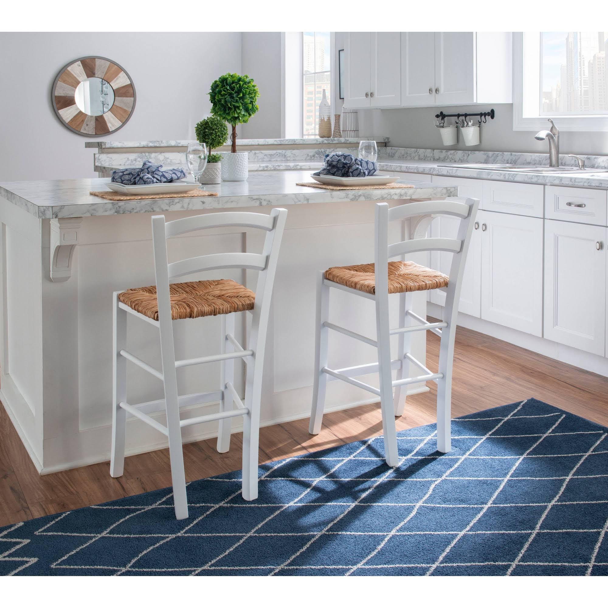 White 2-Piece Counter Stool Set M4578