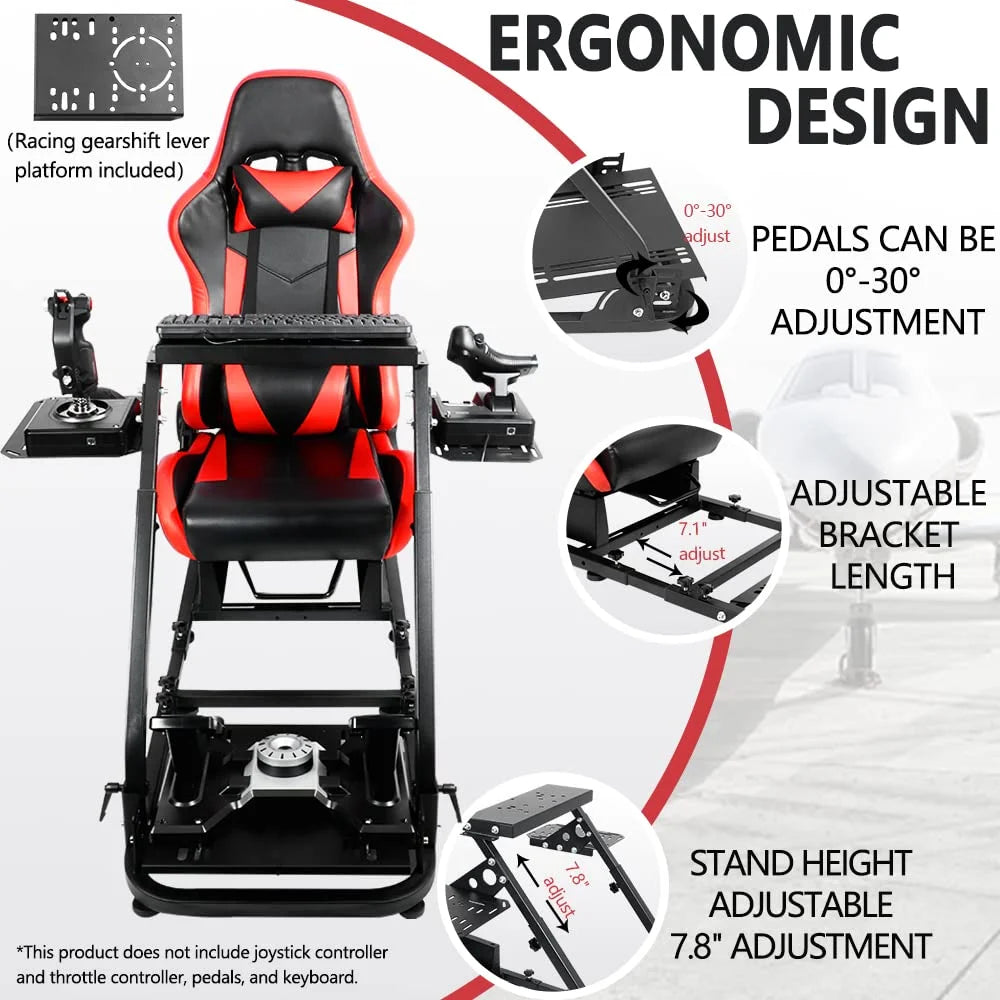 Racing Flight Sim Cockpit with Gaming Seat V785322