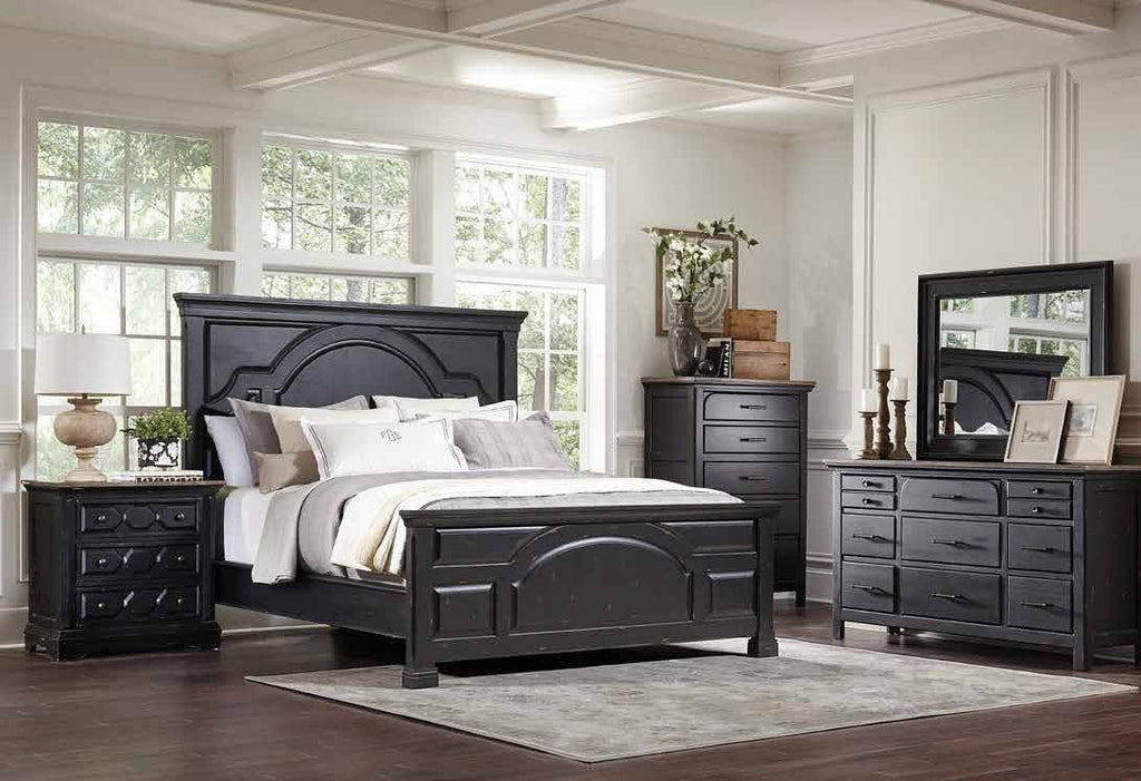 Vintage Black Eastern King Size Bed T757