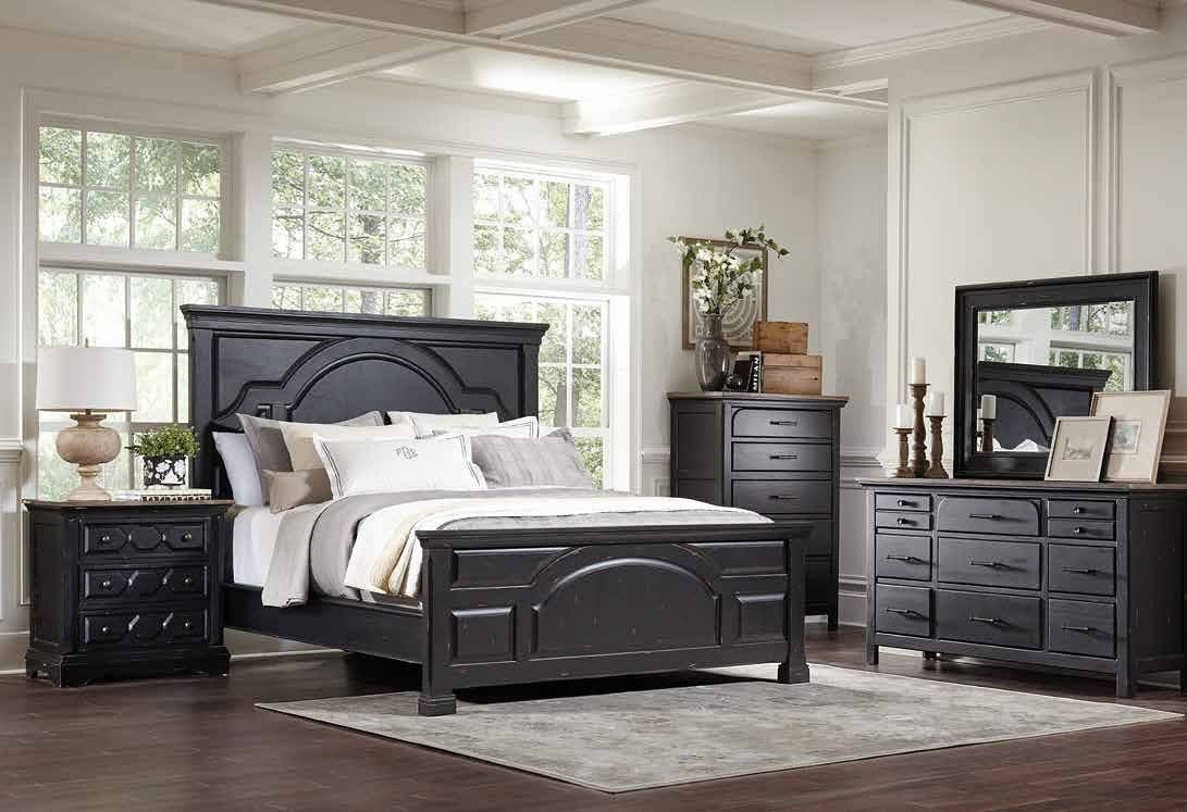 Vintage Black Eastern King Size Bed T757