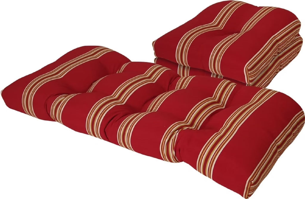 Assorted Red U-Shape Cushion Set Outdoor Seating Cushions (3 Pieces) Q472