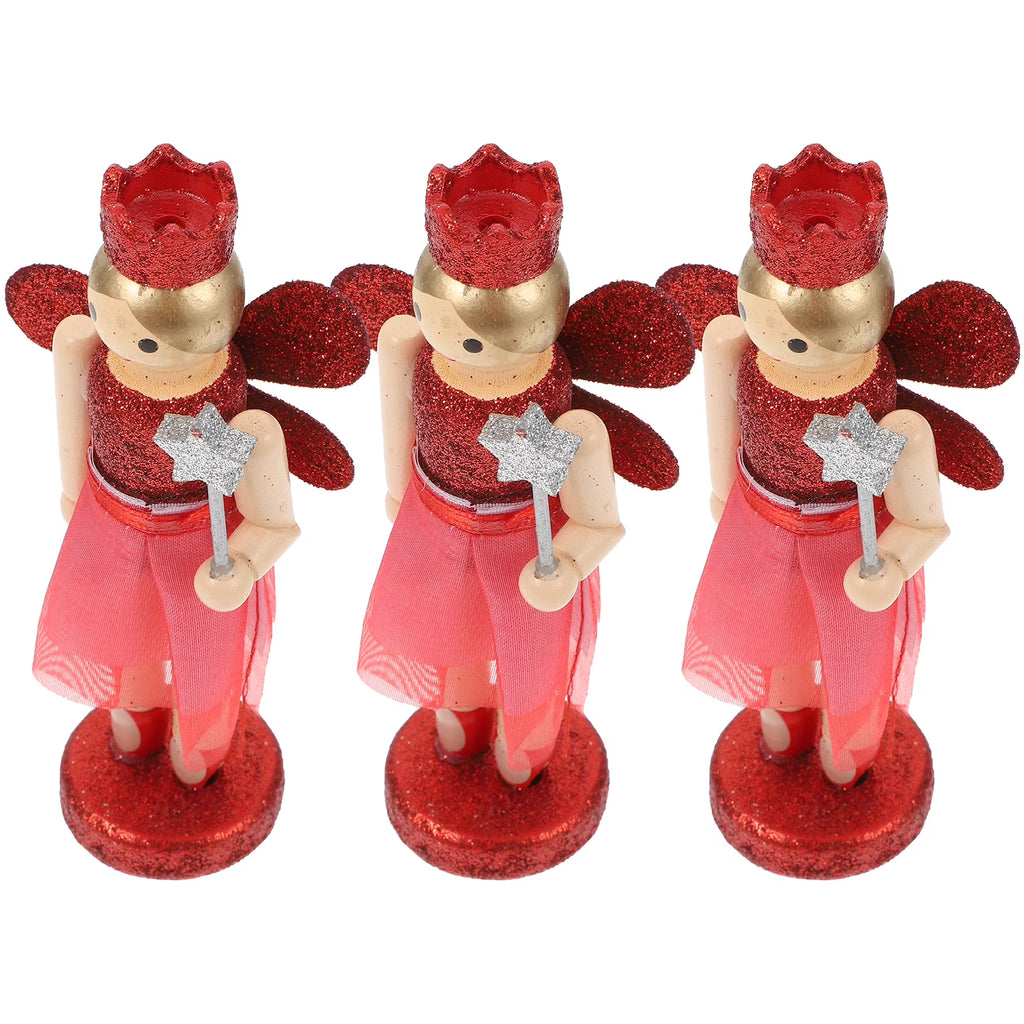 3 Pcs Nutcracker Angel Doll Christmas Tree Ornaments E359578