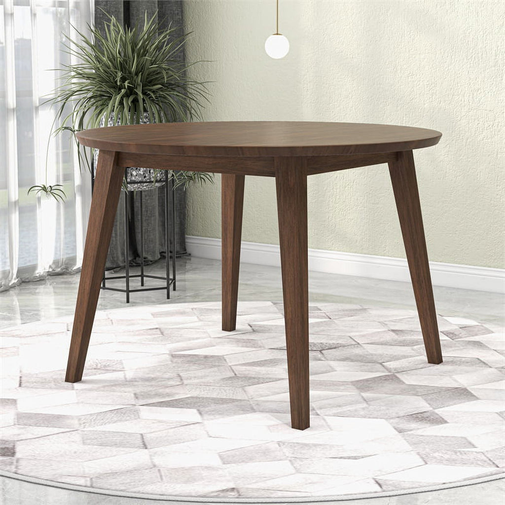 Brown Round Solid Wood Dining Table V38335