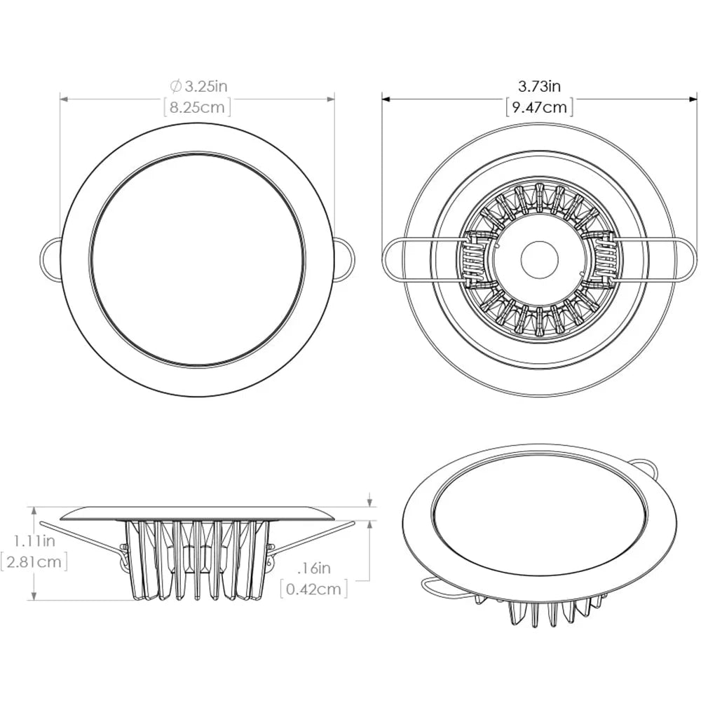 Flush Mount Down Light with Warm White Dimming W204