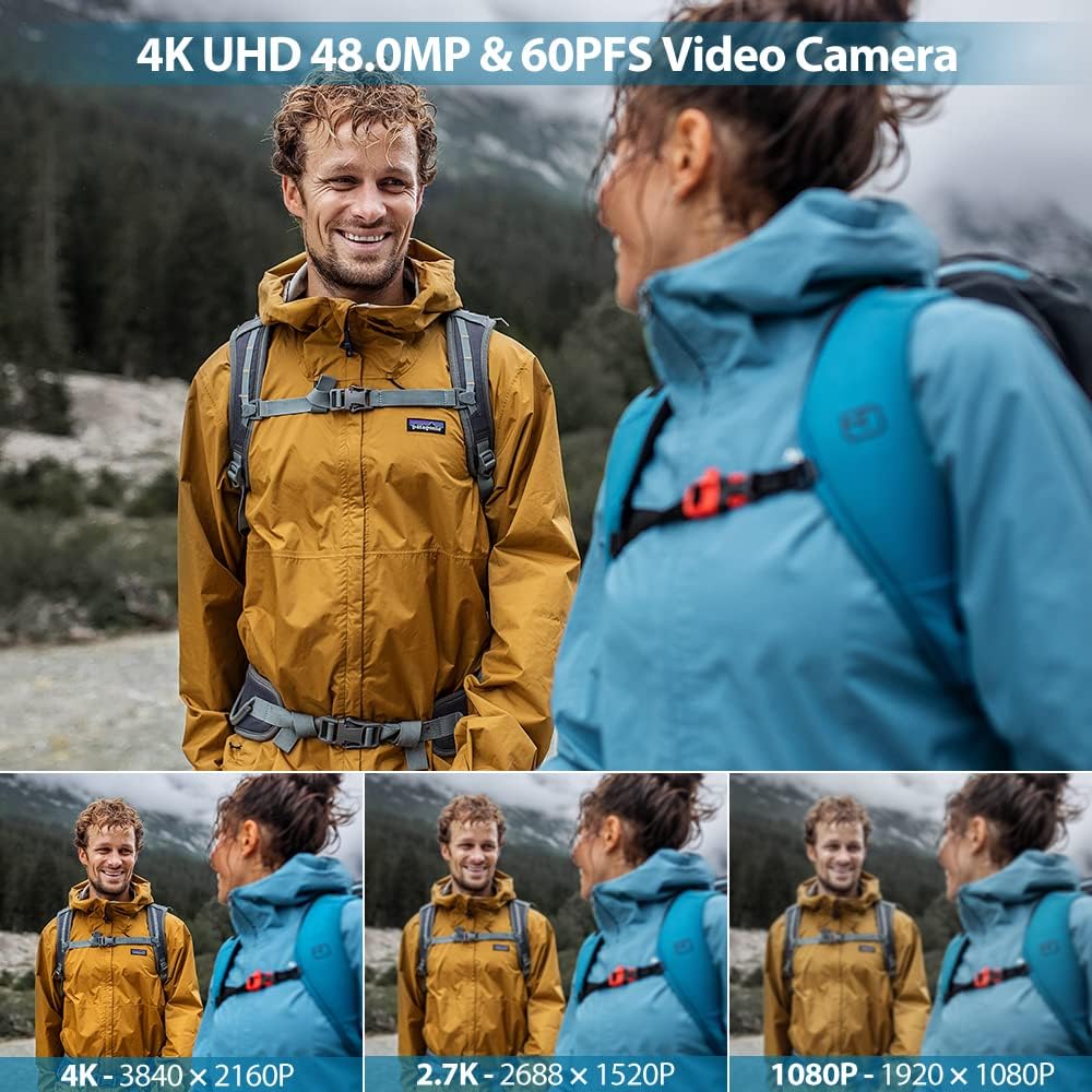 4K 60FPS 48MP 18X Digital Camcorder with Touch Screen and Remote Control S280722