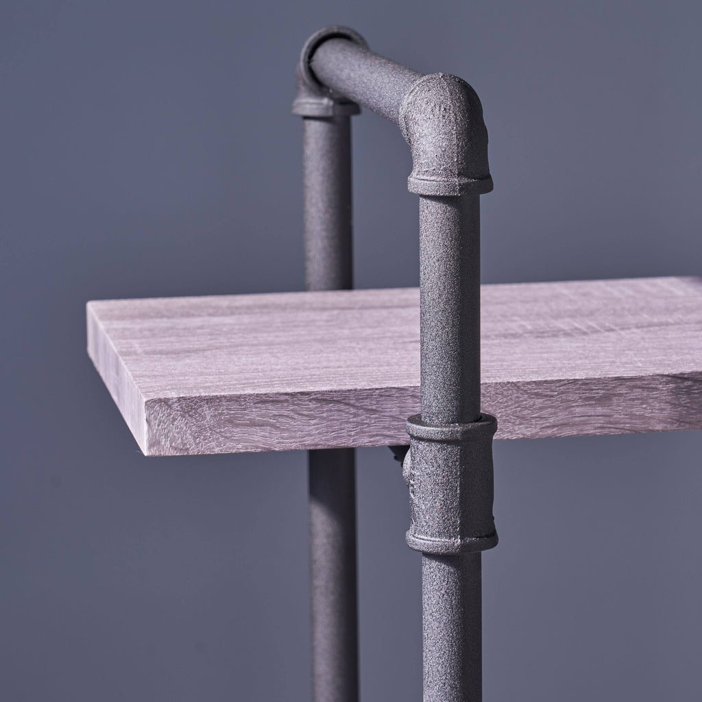 4-Tier Industrial Shelf in Dark Brown F6883