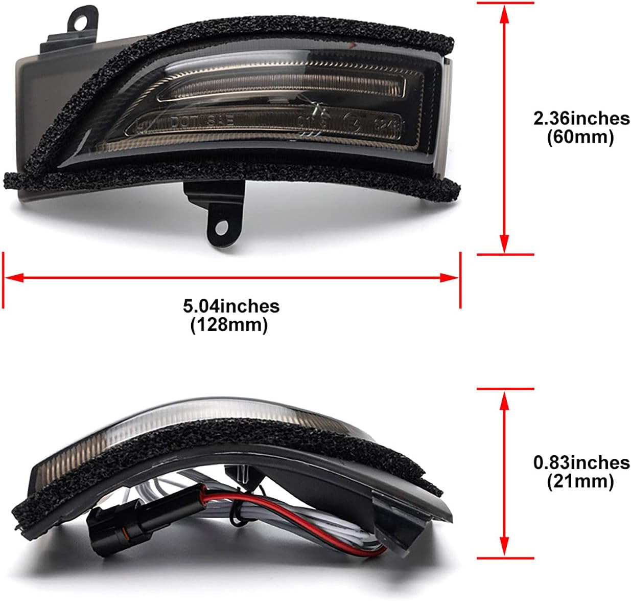 Smoked Lens LED Side Mirror Marker Lights F748