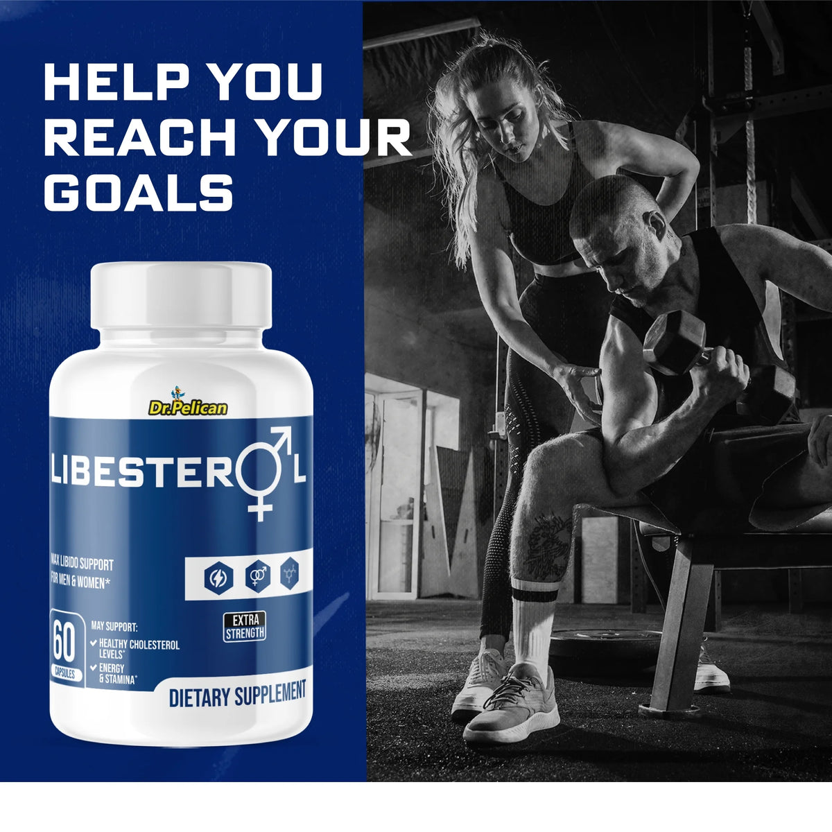 2 Bottles 120 Capsules Libido Stamina Cholesterol Supplement P885