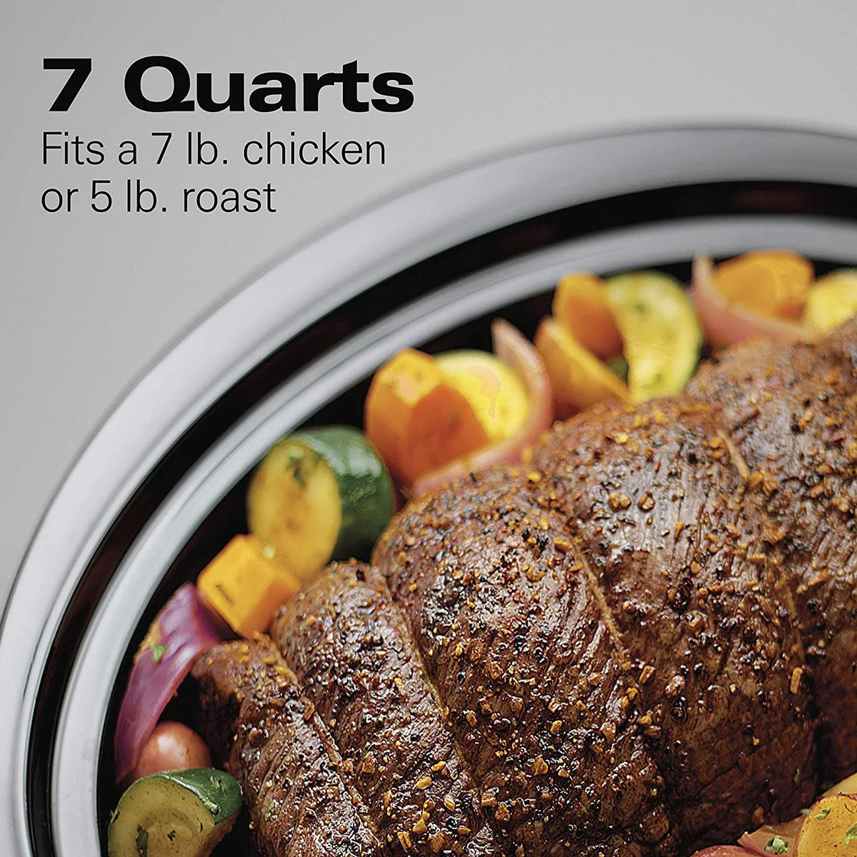 Portable 7-Quart Programmable Slow Cooker with Dishwasher-Safe Crock, Black M940462