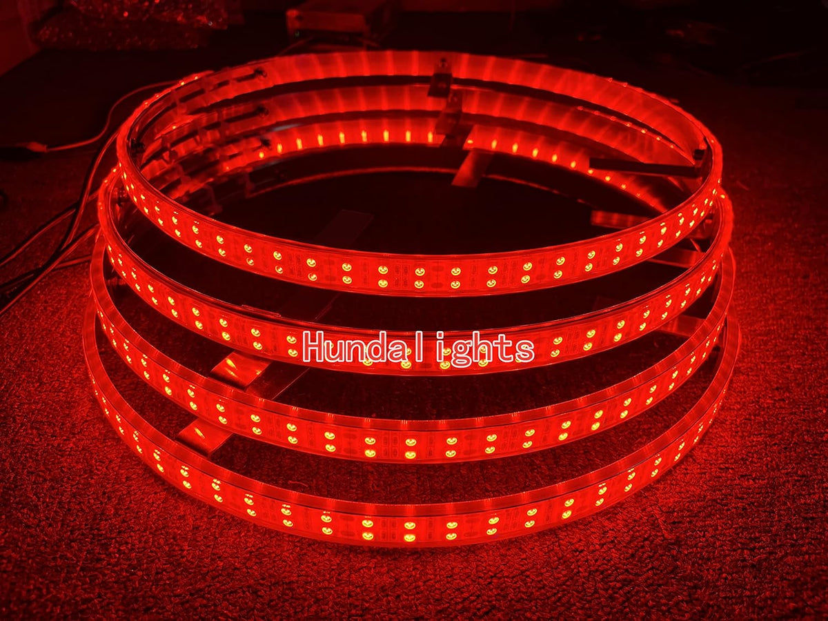 15.5 IP68 Brightest BLUE DOUBLE ROW LED Wheel Rim Lights N229