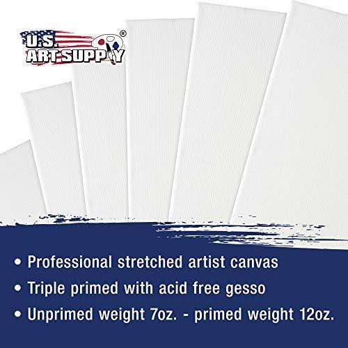 36 x 48 inch Stretched Canvas 12-Ounce Primed 3-Pack White Blank Heavy-Weight Gesso Y941173