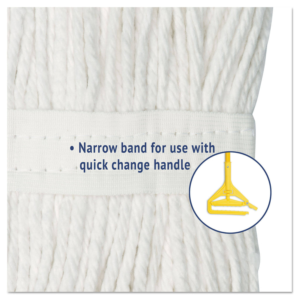 White Rayon Cut-End Wet Mop Head, 12/Carton R3464