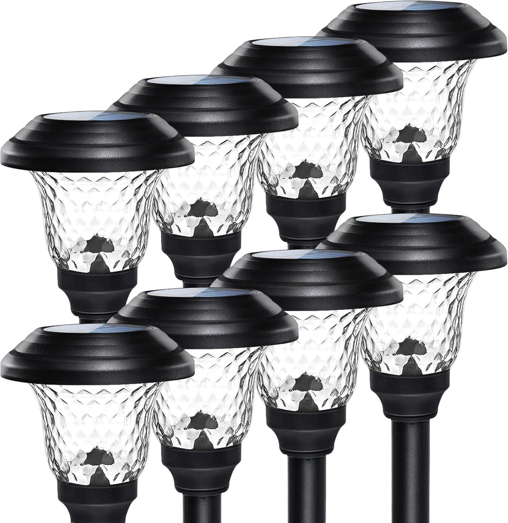 8 Pack Solar Pathway Lights Warm White Brown J6599